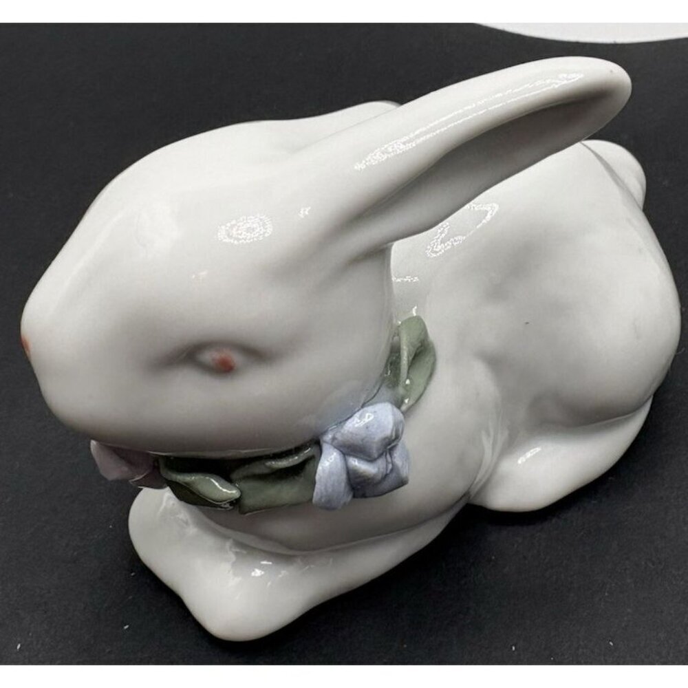 Small Ceramic LLadro Like Bunny 4 1/2" X 3 1/2" x 2-1/2"